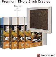 Vista 6 de Ampersand Art Supply Panel de pintura de madera: Serie Museo Encausticbord, 7/8 pulgadas de profundidad, 8 "x 10