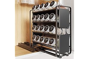 Pull Out Spice Rack and Organizer with Smart Slide-Out Shelves and 20...