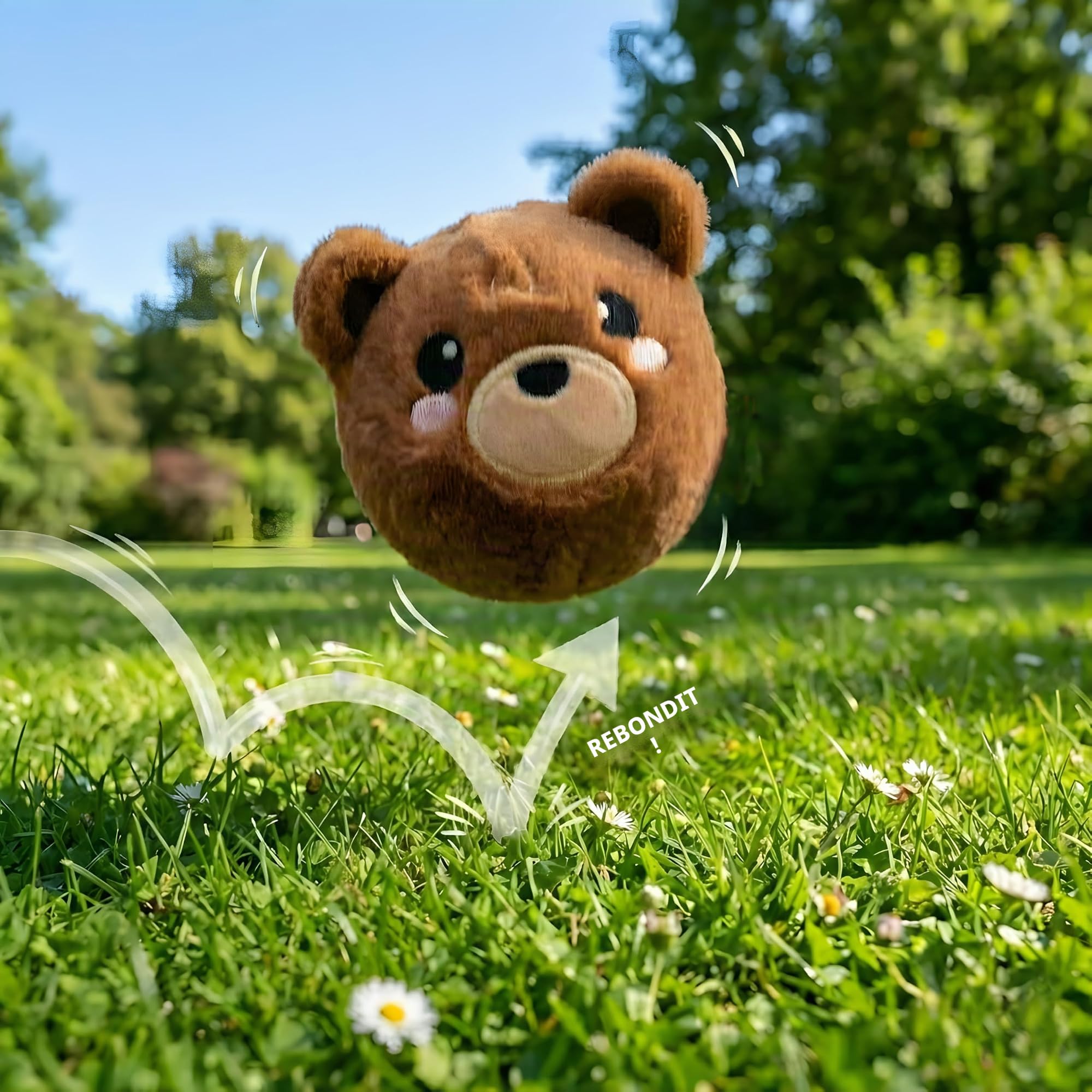 LEGAMI Bouncing Gang - Lot de 3 balles rebondissantes avec visages d'animaux - Cadeau parfait pour anniversaire d'enfant et petit cadeau