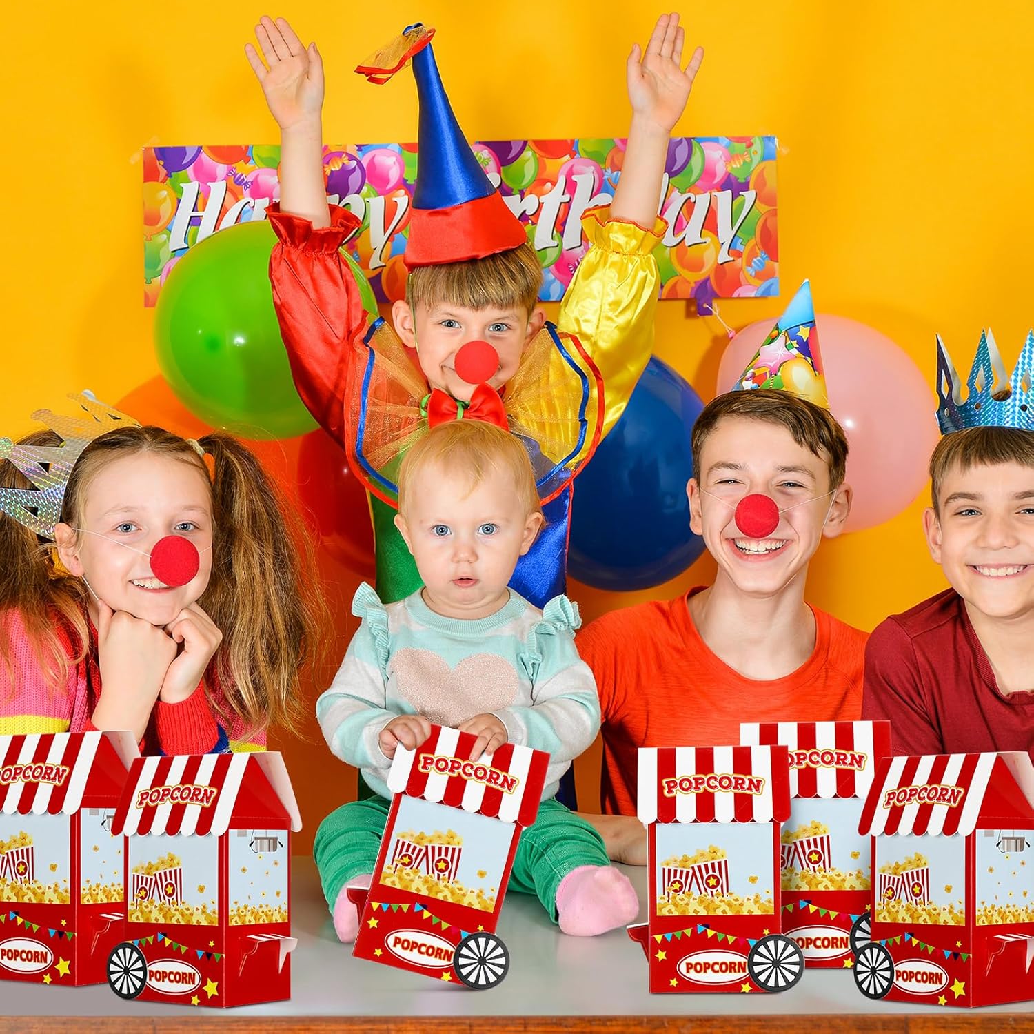 Trandraft 24 Pcs Carnival Treat Boxes Carnival Paper Candy Goodies Boxes Circus Party Favors Popcorn Party Supplies Red White Stripes Birthday Favors for DIY Holiday Gift Halloween Decor - Image 4