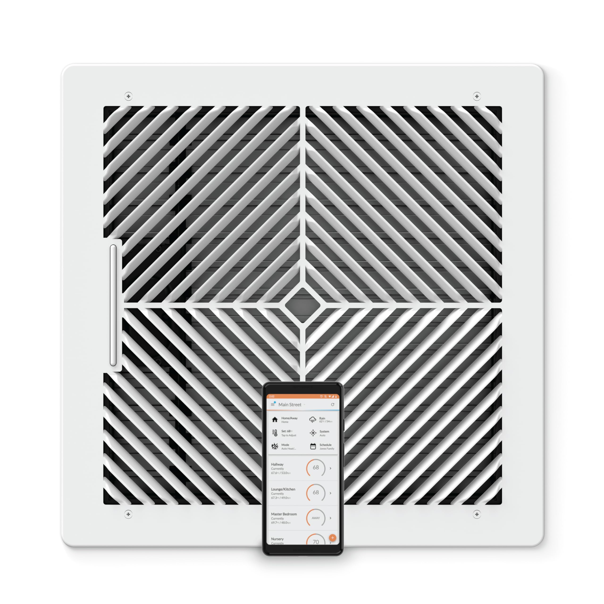 Flair Smart Vent 12x12 (White), AC Vent Cover for Walls and Ceilings.