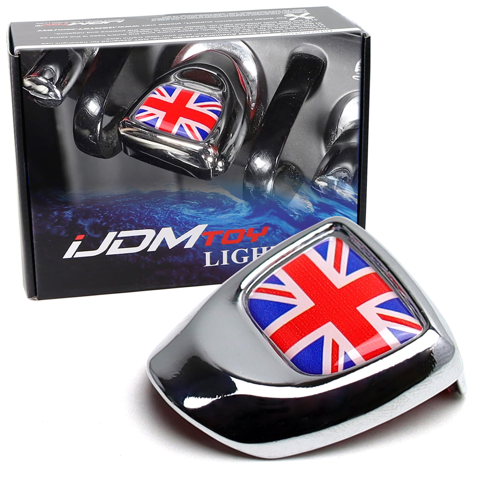 iJDMTOY Classic Red/Blue UK Union Jack Design Engine Start Push Start Cap Cover Decoration, Compatible with 3rd Gen MINI Cooper F54 F55 F56 F57 F60