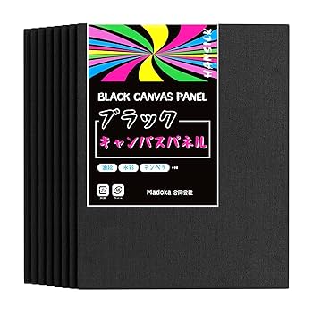 アクリル画　キャンバス　イラスト　絵　イラスト　モノトーン　ベニヤパネル　黒 Amazon.co.jp: AITAOKAN キャンバス 黒 キャンバスボード C3