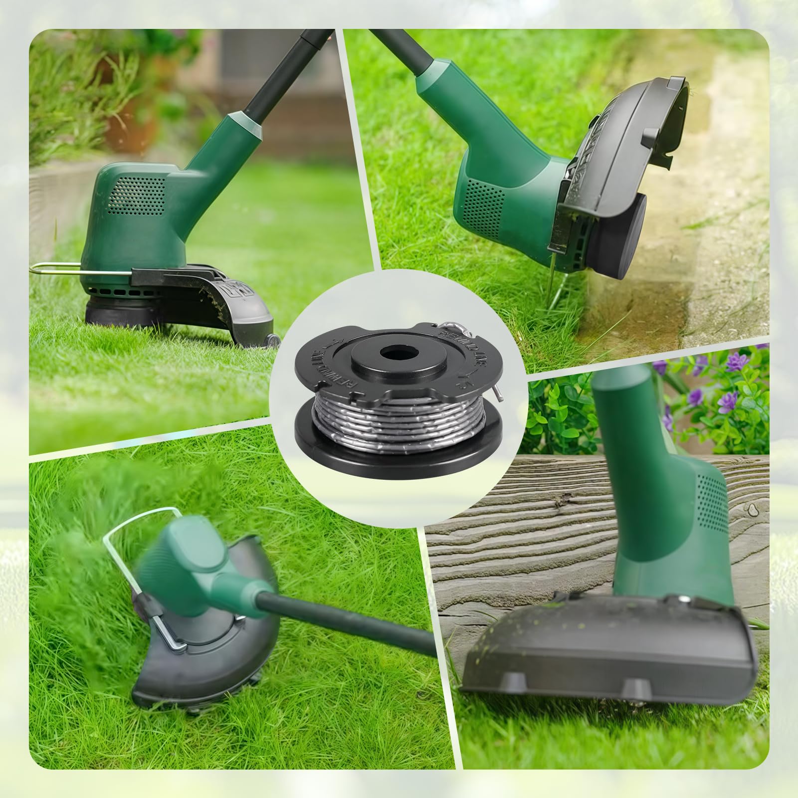 CDIYTOOL F016800569 Szpula do podkaszarki kompatybilna z Bosch ART 23 SL 26 SL, EasyGrassCut 18, 23, 26, 18-230, 18-260, 0,065"/1,65 mm, 4,9 m szpula do podkaszarki, zamiennik F016800385 (4 szt.)
