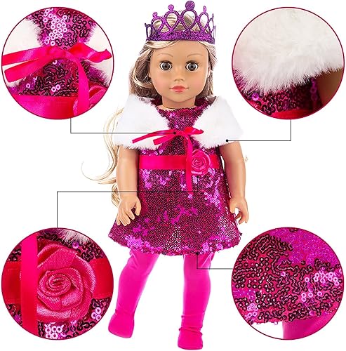 Miniatura 7 de ZITA ELEMENT 24 piezas de ropa de muñeca americana para ropa y accesorios de muñeca de 18 pulgadas - Ropa de muñeca, trajes de baño, medias para