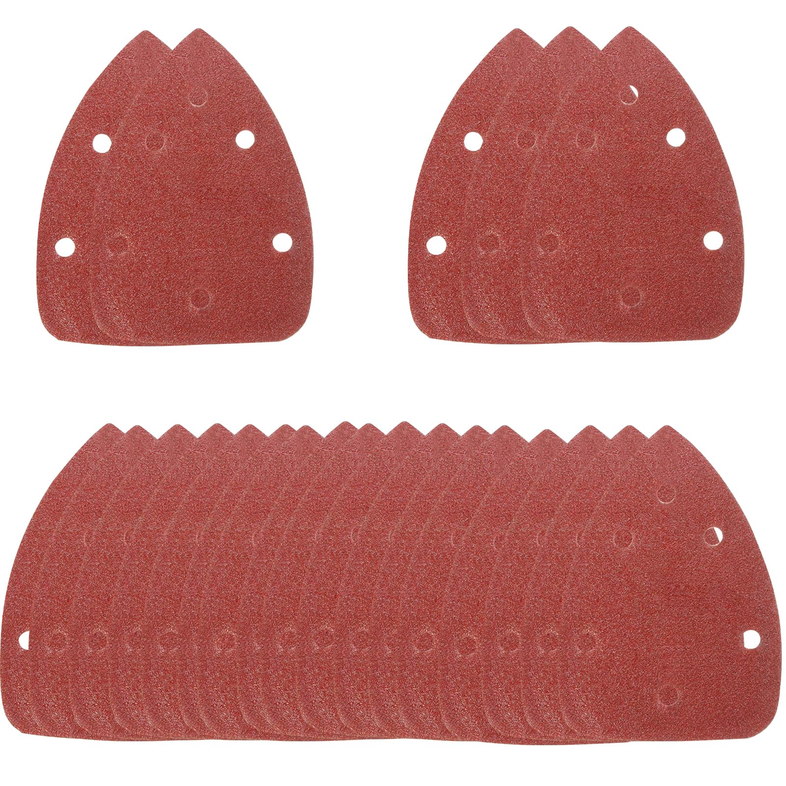 Unifizz Triangle Sanding Sheets 140x140x98mm 20 PCS Detail Sander Pads Durable Dust-Free 6-Holes Sander Sandpaper Hook and Loop Mouse Sanding Pads 400 Grit