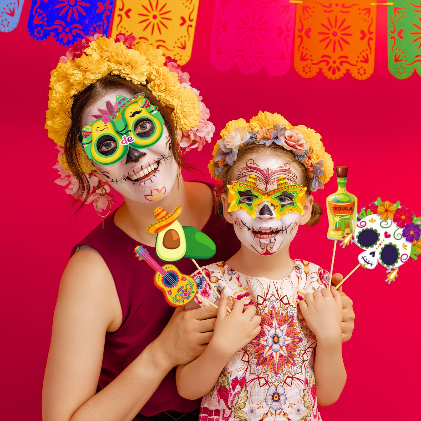 Set 24 Accessori Photo Booth Messicano - Per Feste A Tema, Compleanni E Carnevale - Foto 4