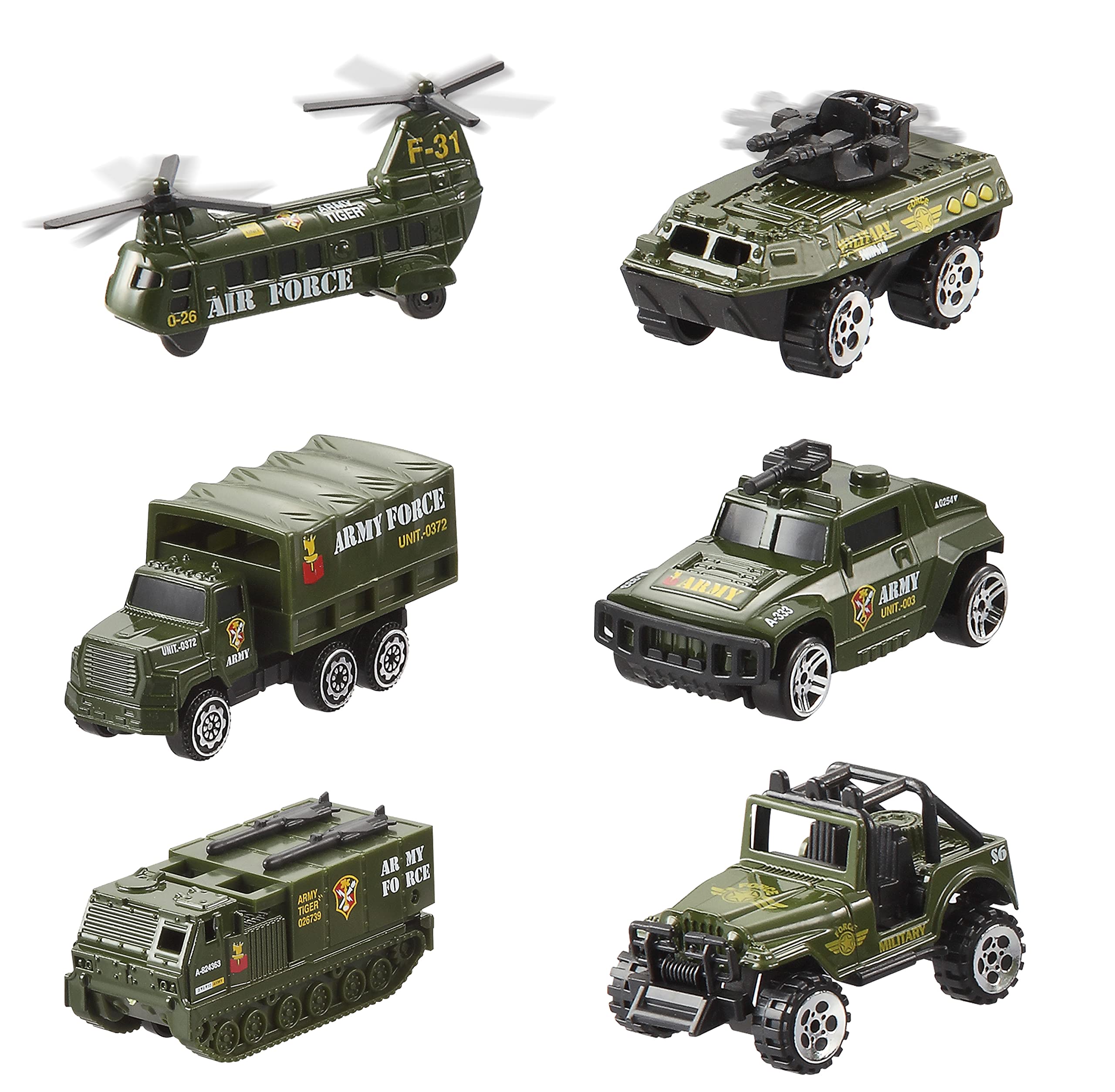 JOYIN 25 in 1 Green Military Big Truck Toys, Army Men Toys, Army Tanks Set with Soldier Men, Mini Battle Car Toy in Carrier Truck with Lights and Sounds, Gifts for Toddler Kids Boys Ages 3+