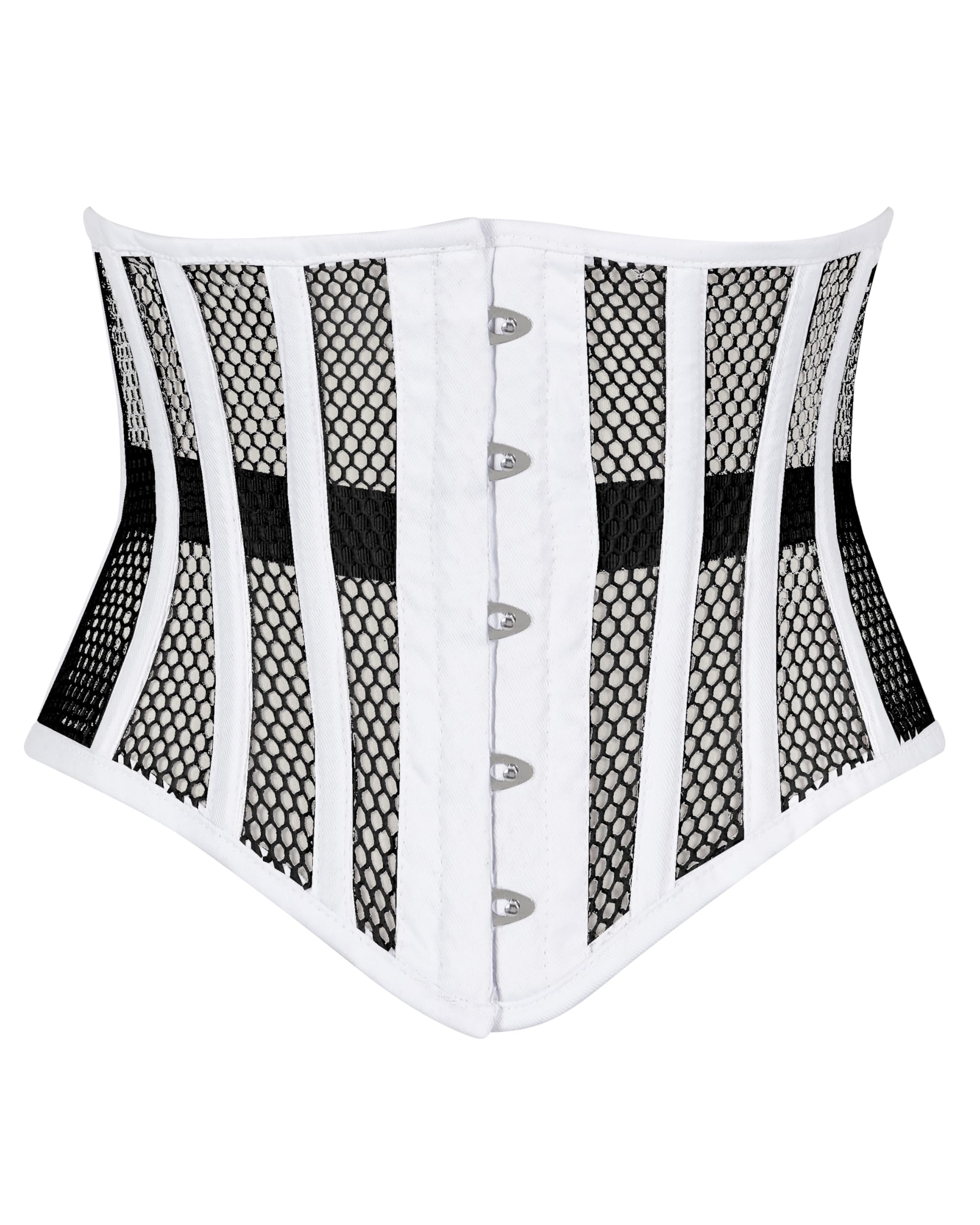 Heavy Duty Underbust Steel Boned Waist Trainer Cincnher Womens Waspie Mesh Corset