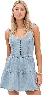 Women's Shanti Button Front Tiered Mini Dress