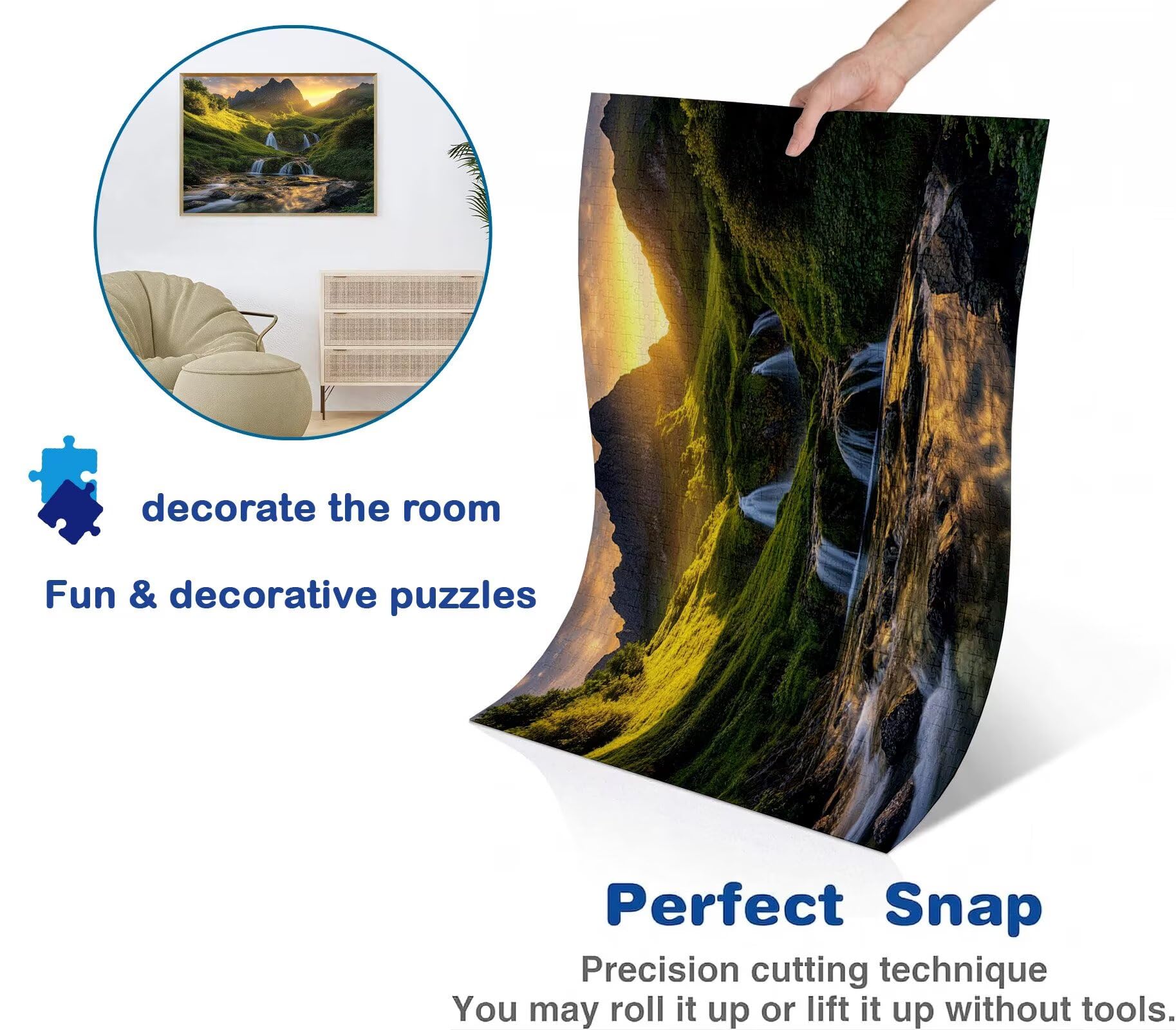 Puzzle Puzzle 1000 elementów dla dorosłych z plakatem w zestawie, drewniane puzzle do gry rodzinnej, edukacyjna i antystresowa zabawa, dekoracja ścienna do domu, prezent urodzinowy, 75 x 50 cm góra