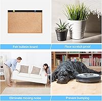 Vista 73 de Zonon 4 rollos de tiras de fieltro de 120 pulgadas con cinta adhesiva de fieltro para muebles, rollos de tiras autoadhesivas de poliéster resistente