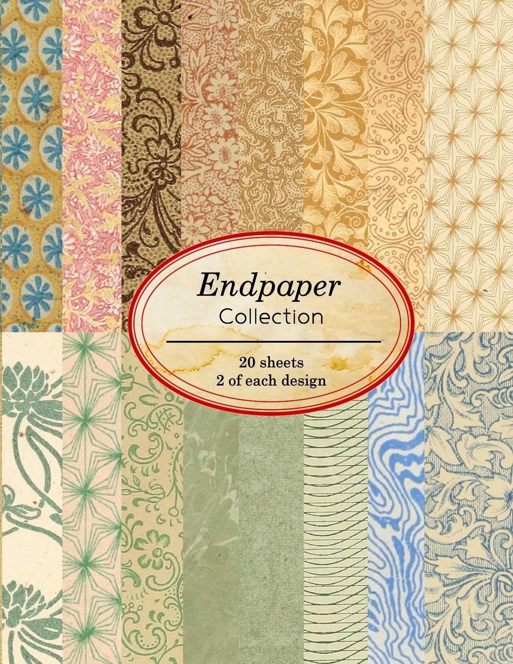 Endpaper Collection: 20 sheets of vintage endpapers for bookbinding and other paper crafting projects: 3 (Vintage Papers for Collage and Paper Crafting)