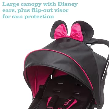 ديزني ميكي ماوس Teeny Ultra Compact Stroller ، دعنا نذهب ميكي! ، أسود