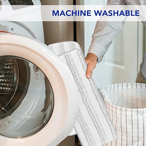 Miniatura 7 de Almohadillas de limpieza de microfibra Paquete de 6 lavables de 13 "x 4.9" para limpieza de suelos compatibles con Tethys y la mayoría de