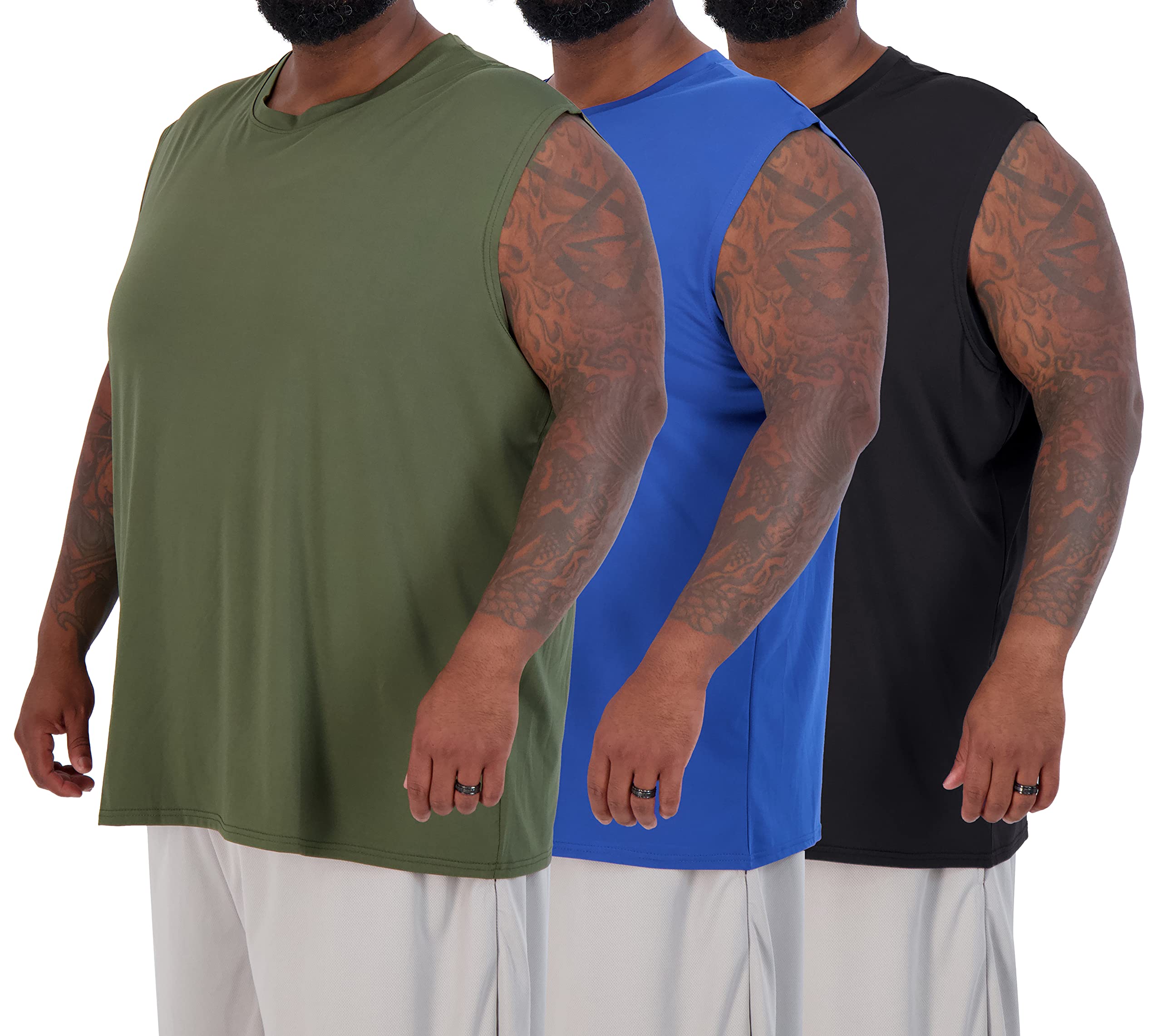 Photo 1 of Real Essentials 5 Pack Men's Dry Fit Tank Tops