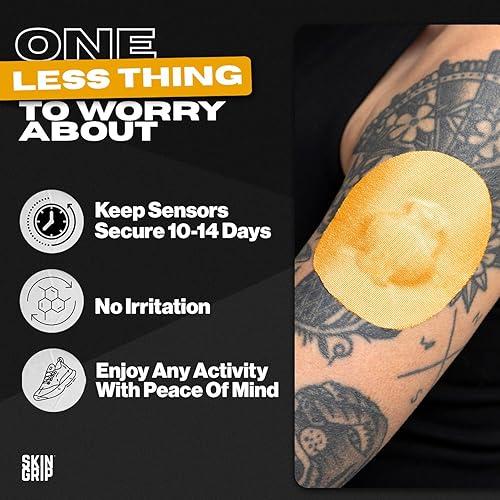 Vista 27 de SKIN Grip Medtronic Guardian, Freestyle Libre, parches adhesivos Enlite. Parches CGM precortados. Protección de monitor de glucosa constante. Cinta
