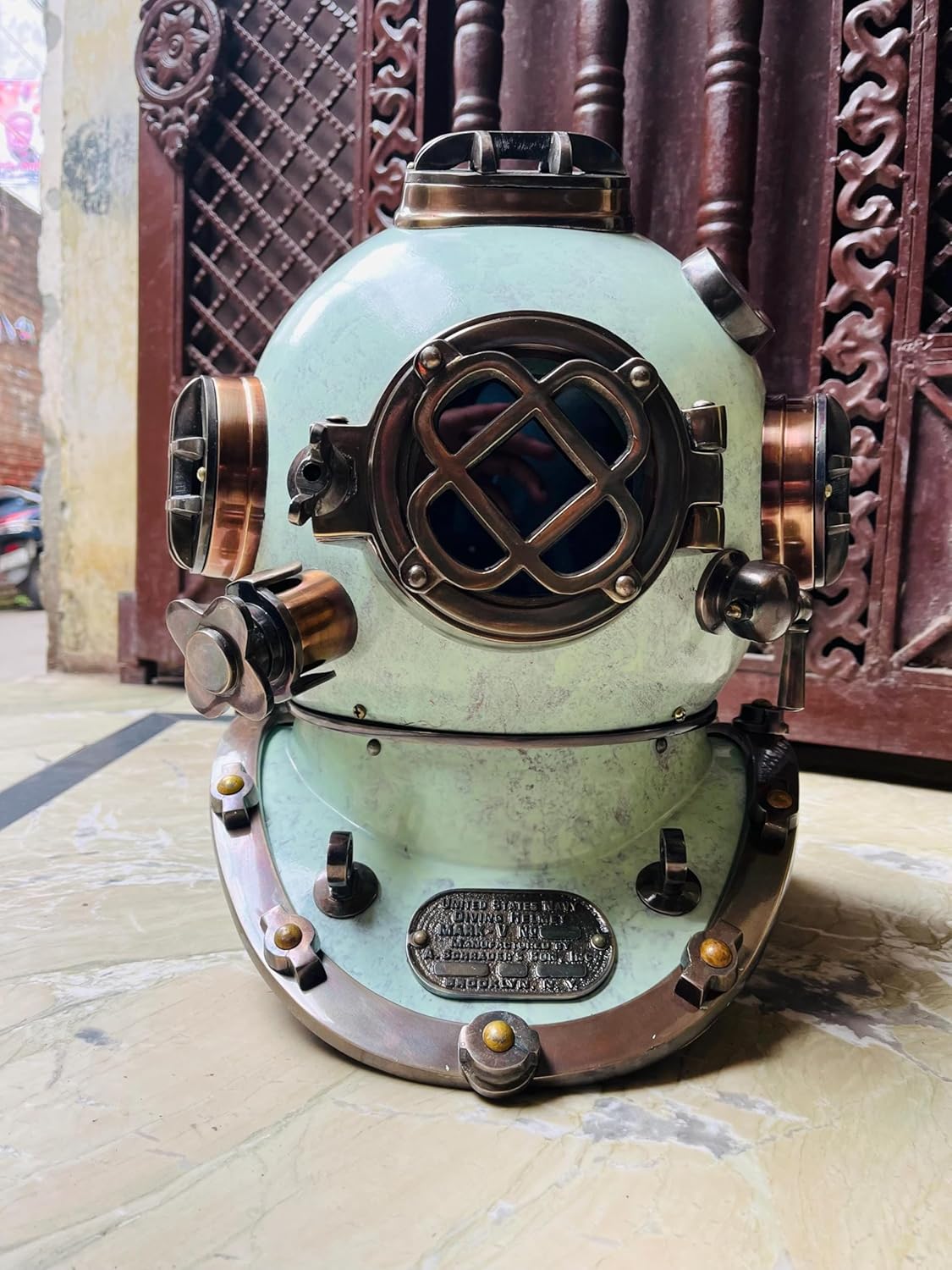 US Navy Mark V Diving Helmet Scuba Deep Sea Diver's Helmet for Gift