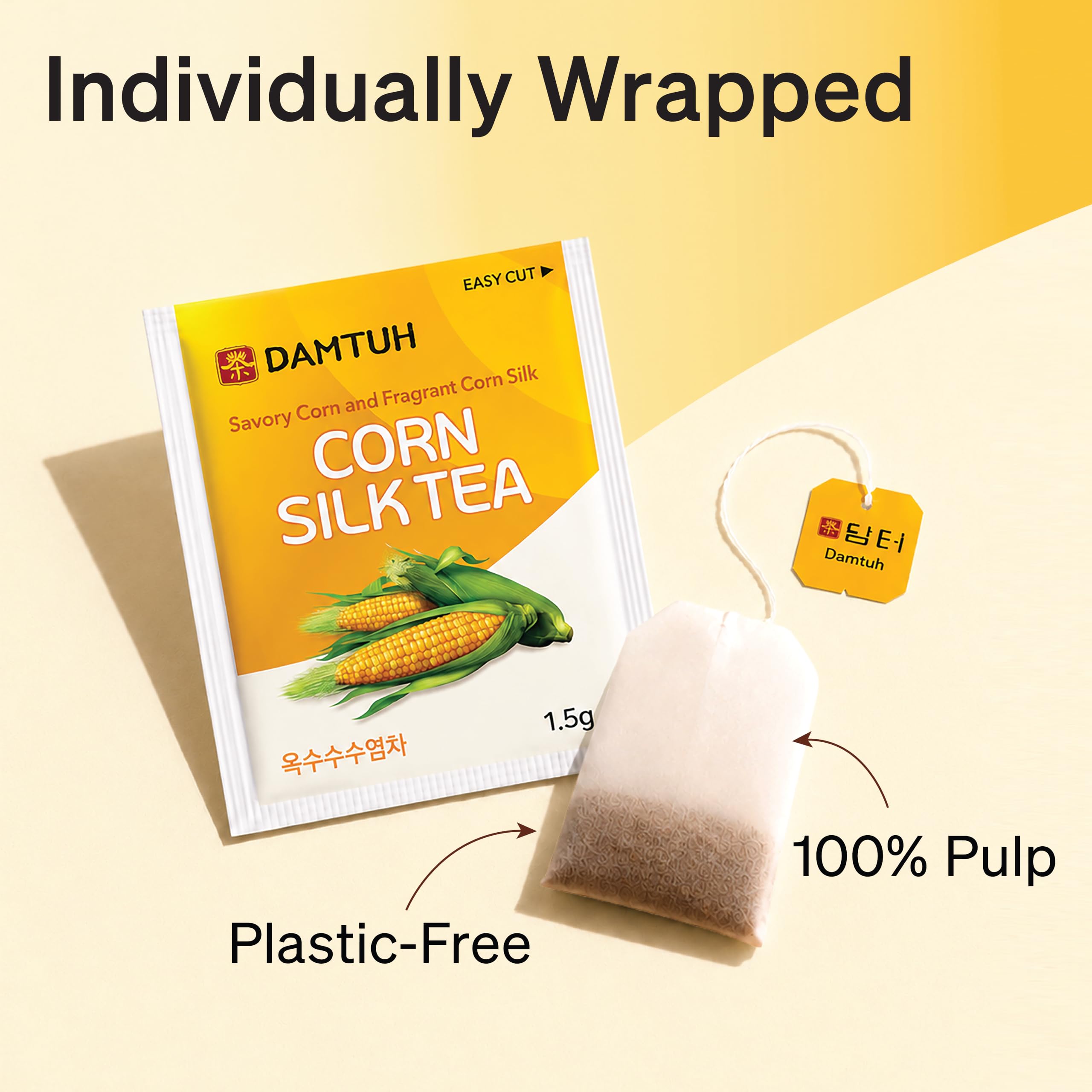 Amazon.com : Damtuh Korean Corn Silk Tea Bags, Caffeine-Free, 50