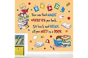 decalmile Reading Books Wall Decals Classroom Decor