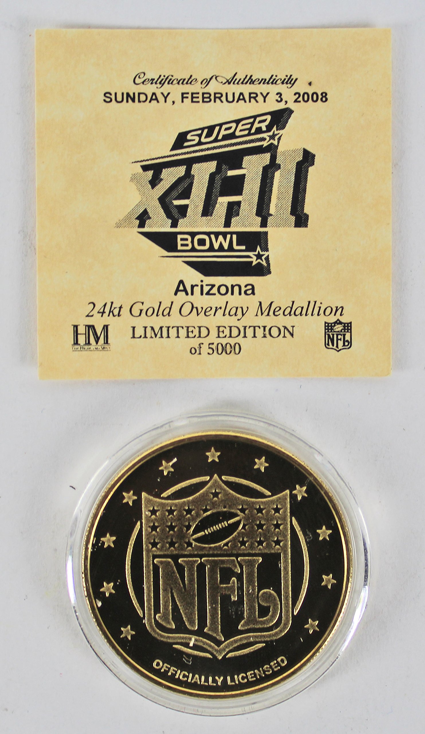 Amazon.com: Super Bowl XLII Highland Mint 24kt Gold Overlay