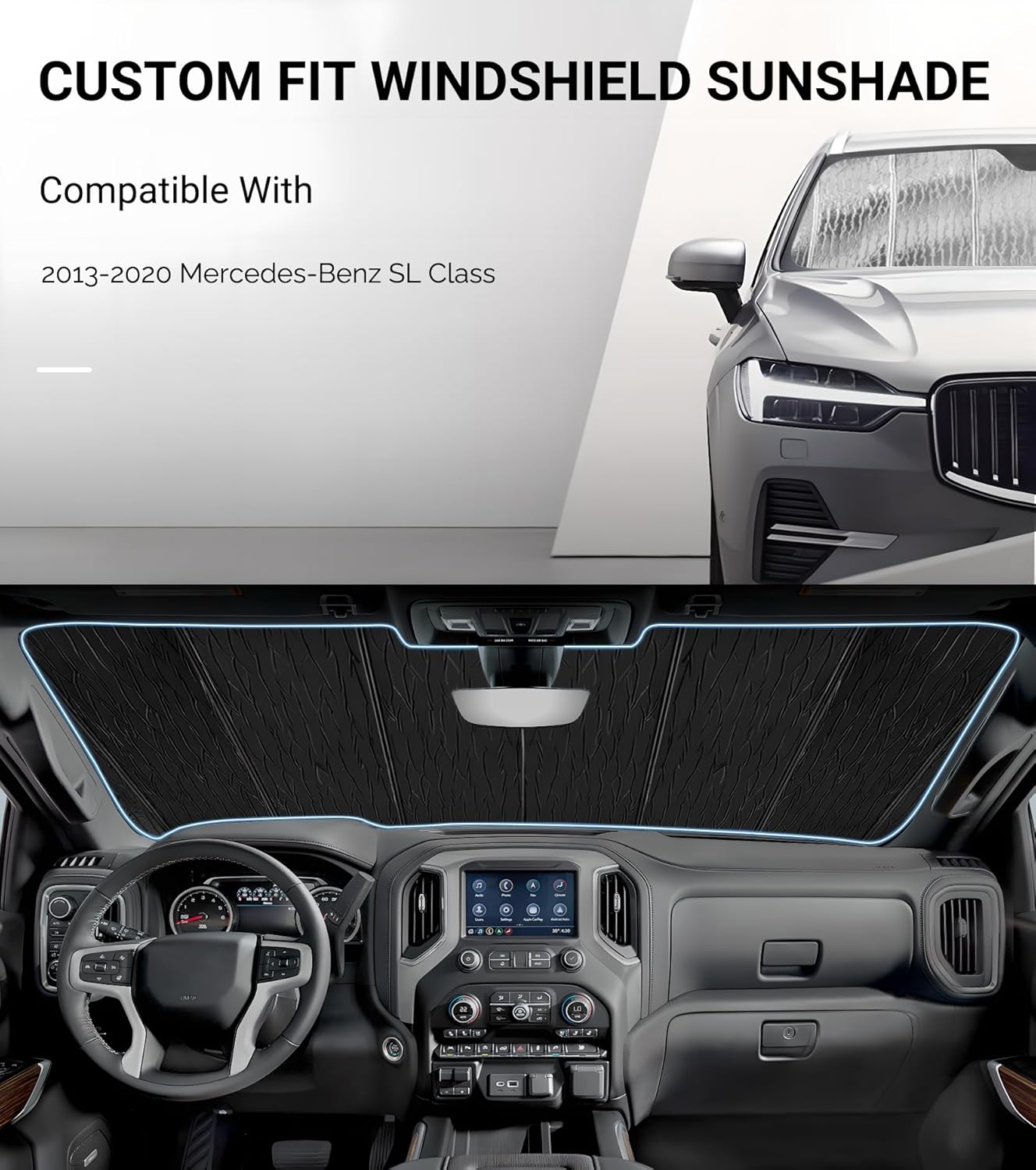 Windshield Sun Shade for Mercedes-Benz SL 2013-2020 Front Window Sunshade - AstraGuard