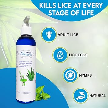 Lice Treatment Kit, Lice Removal Kit, Lice and Nit Treatment for Daily Use, Lice Treatment for Kids and Adults with Lice Comb, Combing Cream (Shampoo) and Repellent Spray 20.5 fl oz