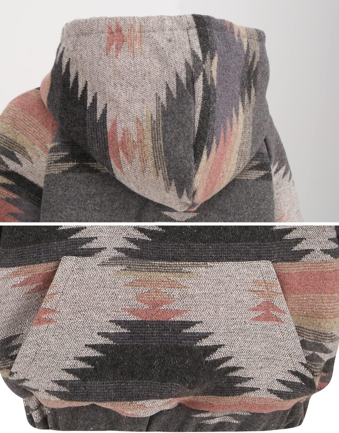 VIEWON Women's Casual Half Zip Aztec Print Western Ethnic Long Sleeve Warm Loose Pullover Hoodie Sweatshirt - Image 4