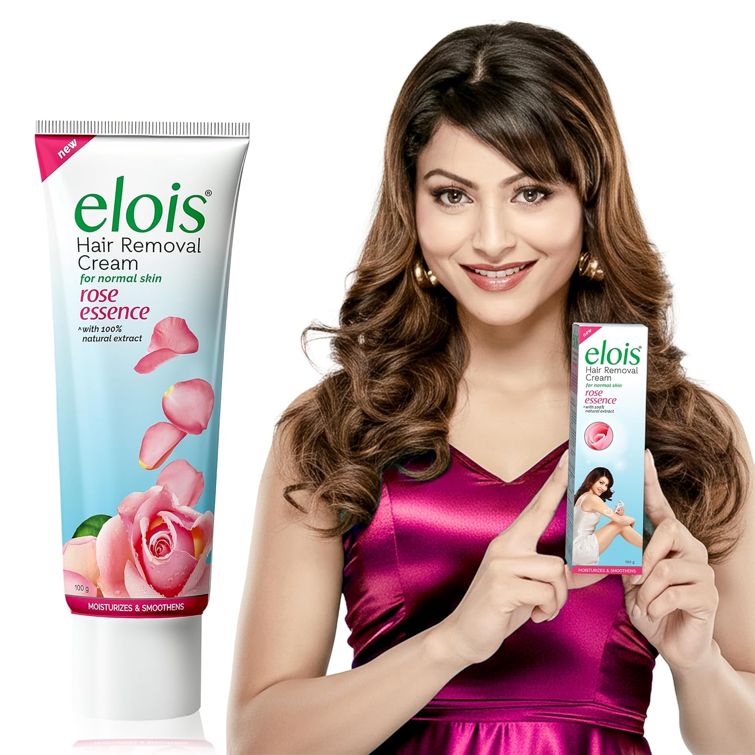 Elois Hair Removal Cream for Women & Girls | Hair Remover Cream for Bikini Area & Private Parts | Silky Soft Skin with Rose Essence | For Legs, Underarms & Arms - 100g (Pack of 1)
