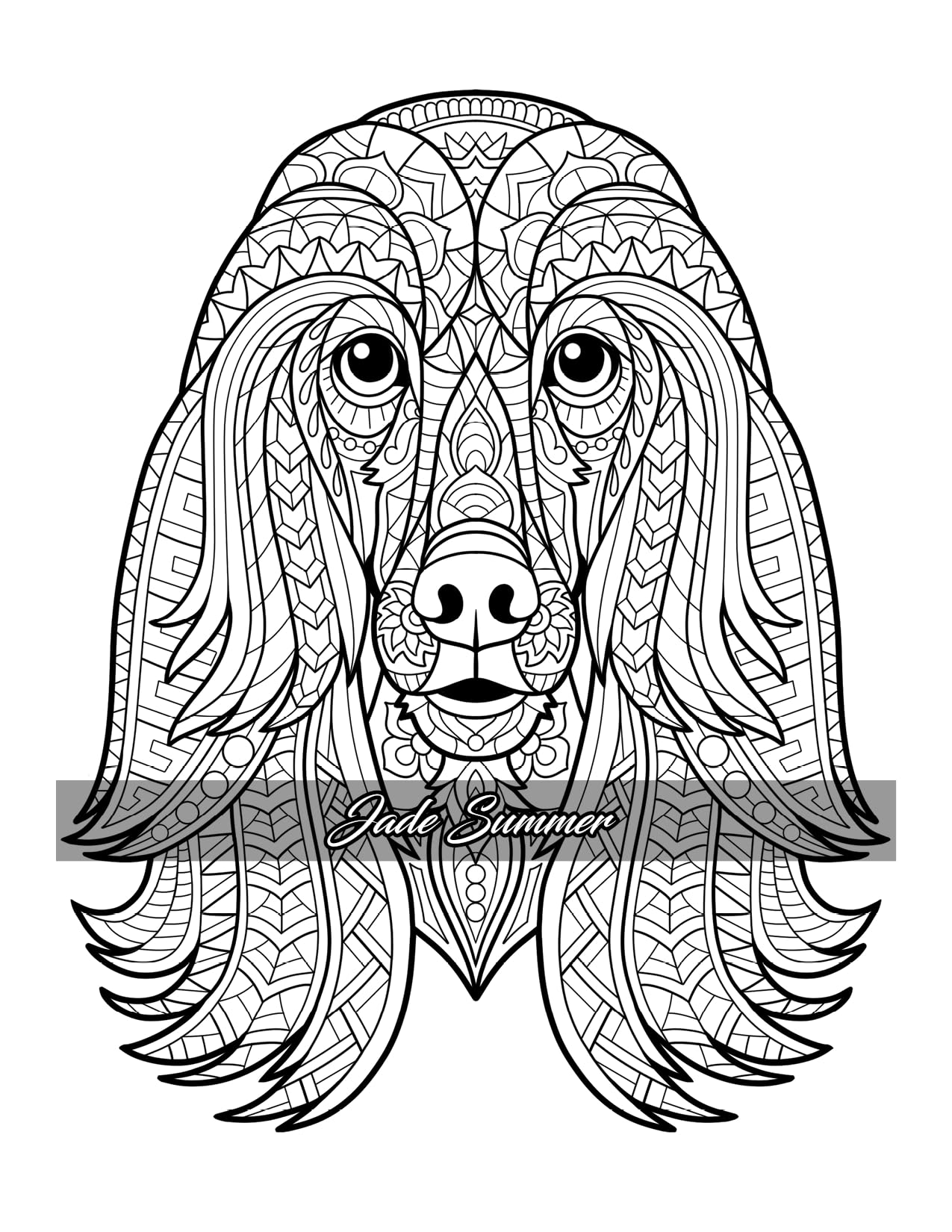 Amazing Dogs Coloring Book: Beautiful Dogs, Adorable Puppies, and Relaxing Designs for Adults and Teens - Image 6