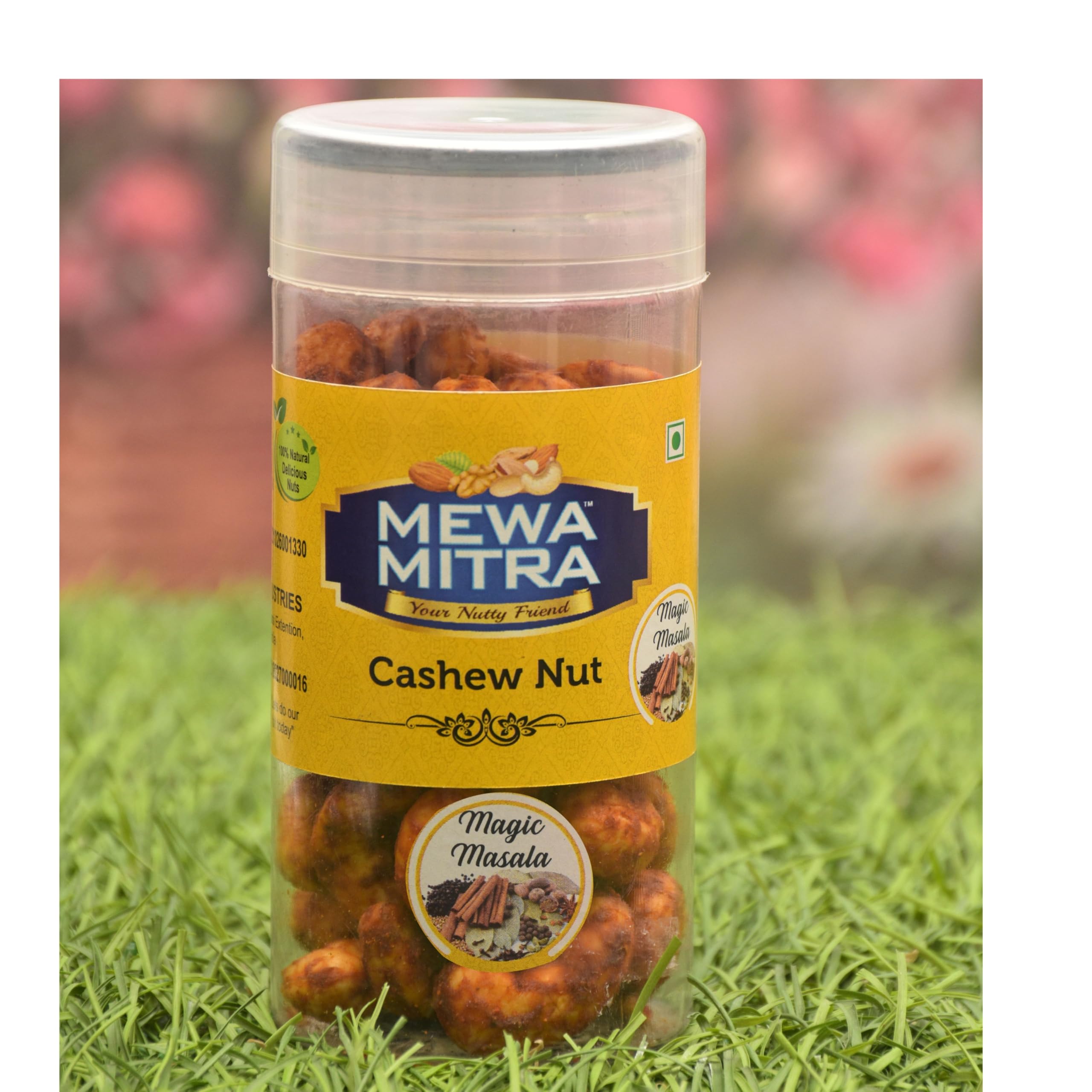 MEWA MITRA W210 Magic Masala Cashews - Spicy Kaju Snack, Gluten-Free & Plant Protein | Crunchy Roasted Nuts for Anytime Snacking (Pack of 5, 100g) 3