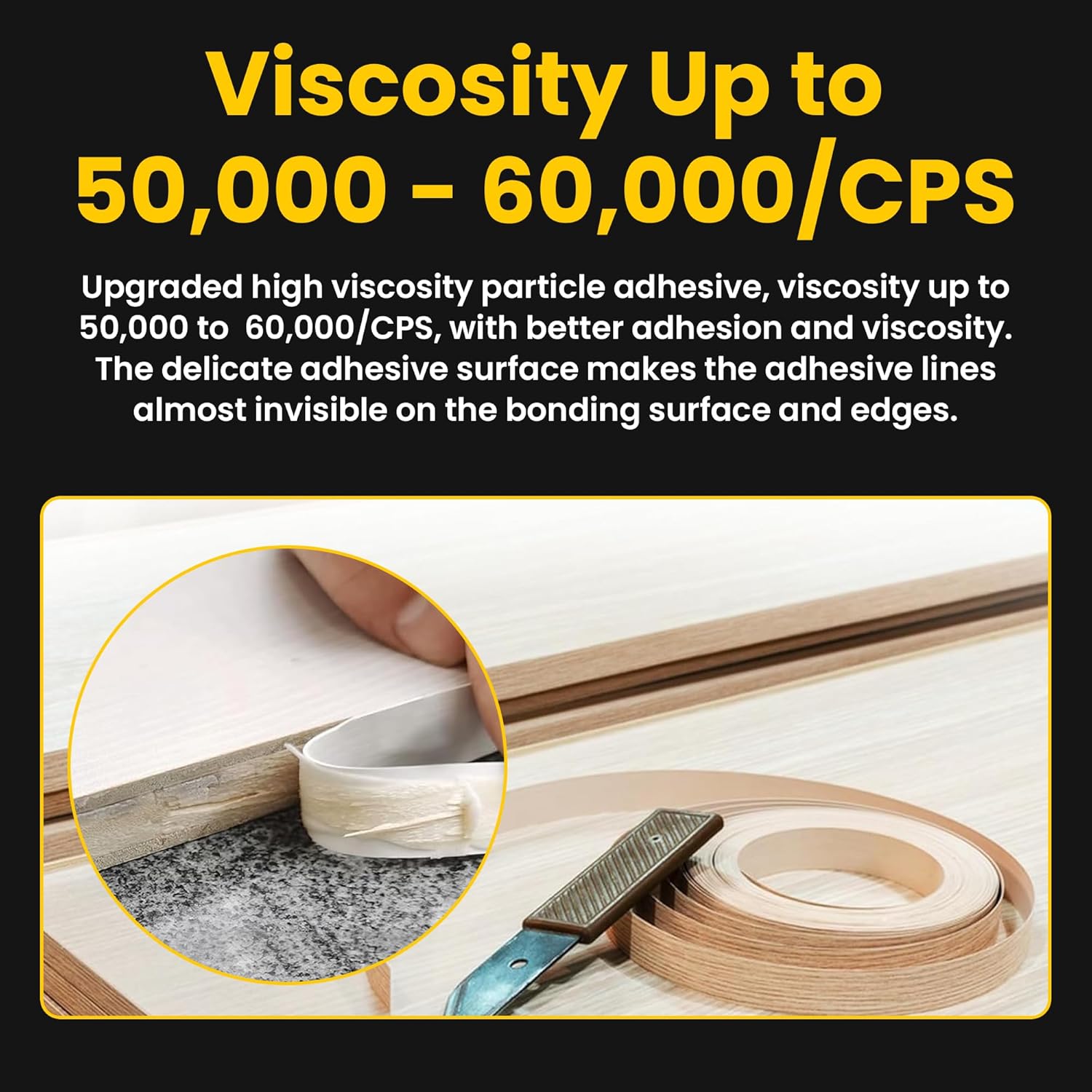 JNB Pro EVA Hot Melt Adhesive for Edge Banding Machine, Edge Band Woodworking Glue Pellets for PVC, ABS, Acrylic, Wood Veneer, Melamin Edgeband etc. (5kg/11lbs, Crystal Clear)