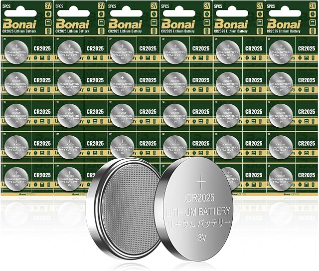 BONAI CR2025 3V ogniwo guzikowe litowe CR 2025 3 V baterie - 30 sztuk