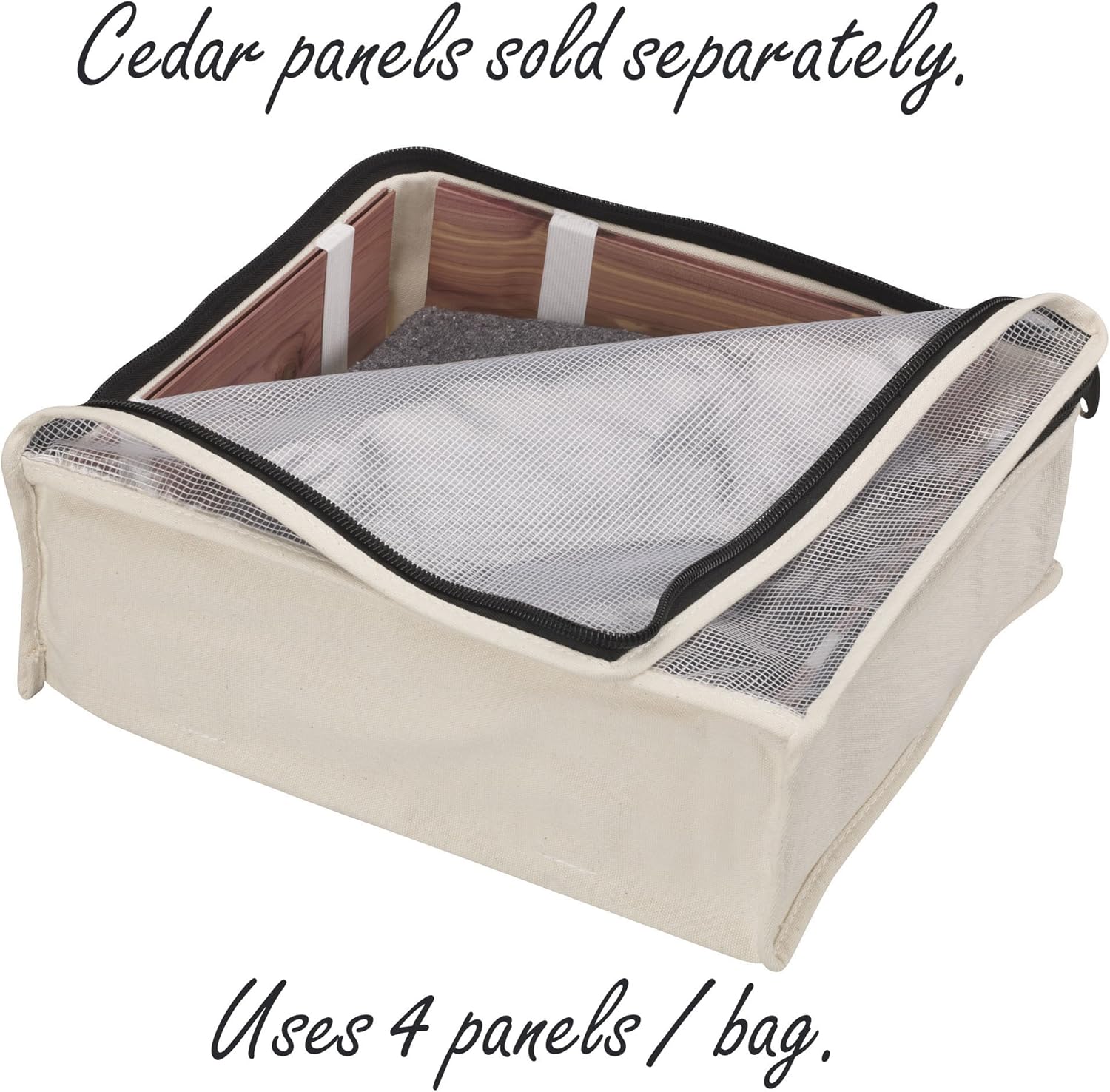 Household Essentials 3392-1 Cedarline Collection Hanging Garment Bag | Dress and Suit Protector | Natural Cotton Canvas : Home & Kitchen