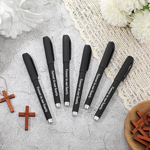 Miniatura 3 de Roowest Bolígrafos conmemorativos, bolígrafos para invitados funerarios, bolígrafos de servicio conmemorativo, bolígrafos para invitados para luto,