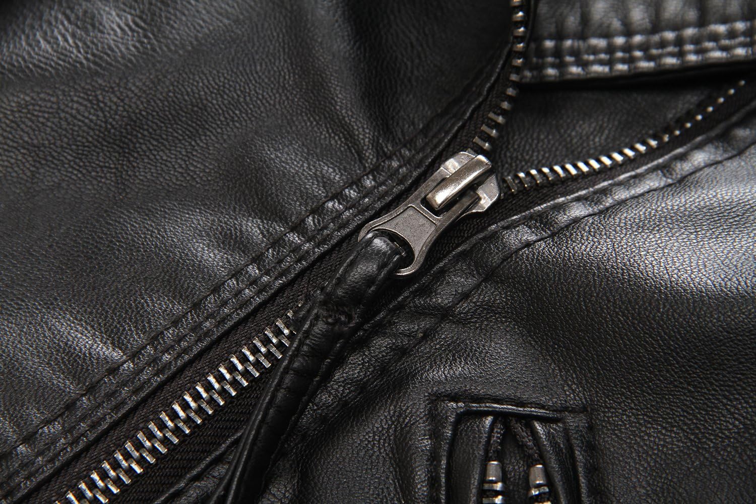 LJYH Boys Spring Faux Leather Moto Jackets Kids Zipper Fall Coats Outerwear - Image 2