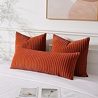 Vista 190 de UGASA - Juego de 2 fundas de almohada de terciopelo a rayas, funda decorativa para cojín con cremallera oculta para el hogar, sofá, dormitorio