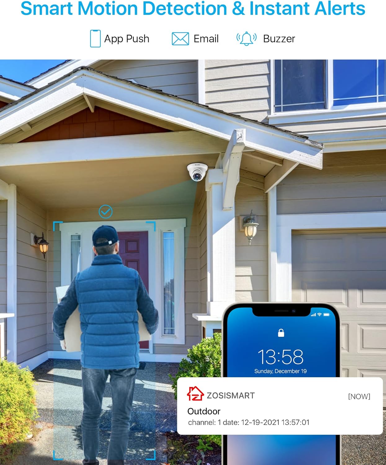 Get Discount 70% Price ZOSI 1080P H.265+ Home Security Camera System,5MP Lite 8 Channel Surveillance DVR and 4 x 1080p Weatherproof CCTV Dome Camera Outdoor Indoor with 80ft Night Vision, Remote Access (No Hard Drive)