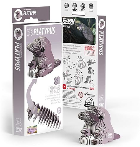 Miniatura 2 de Eugy Platypus - Rompecabezas 3D, 21 piezas, ecológico, juguetes educativos para niños, niñas y niños a partir de 6 años
