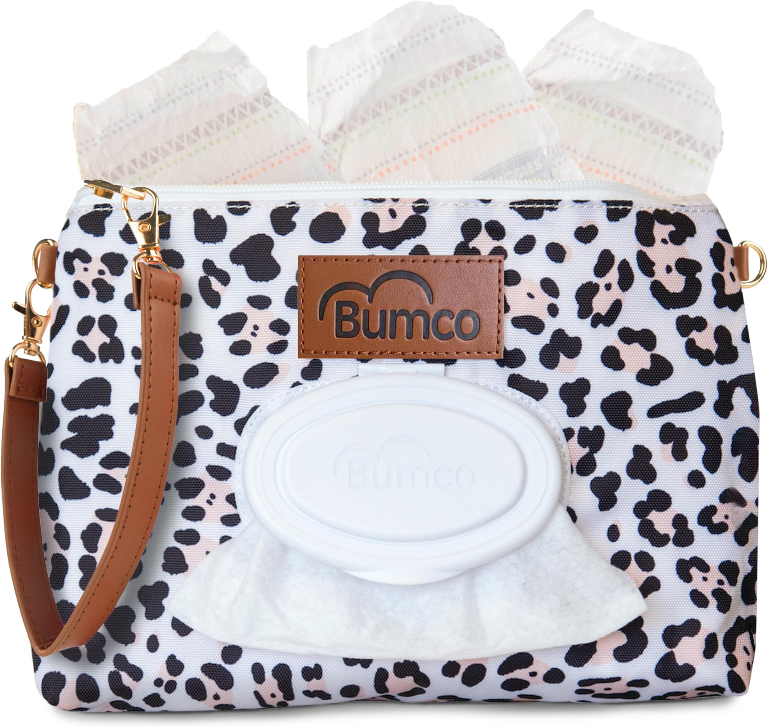 Bumco Diaper Clutch - Portable Wipes Dispenser & Baby Travel Essential, Airtight Dispenser, Refillable Wipes Container, Travel Baby Essentials, Diaper Bag Purse
