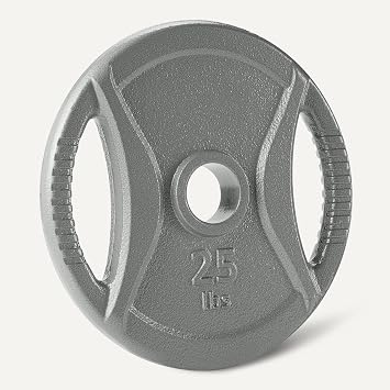 Amazon Basics 2-Inch Olympic Grip Weight Plates, Cast Iron, for Powerlifting, CrossFit & Strength Training