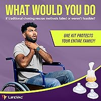 Vista 5 de LifeVac Kit combinado de viaje para el hogar y amarillo, dispositivo portátil de rescate de succión, kit de primeros auxilios para niños y adultos