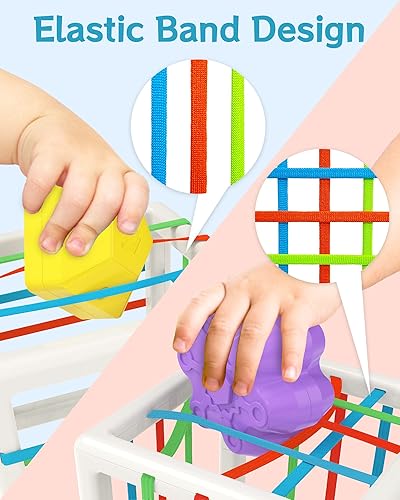 Miniatura 4 de Juguetes Montessori para niños y niñas, cubo de actividades clasificador de bebés, regalos para niños pequeños, juguetes para bebés de 18 meses en