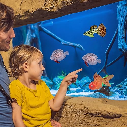 Miniatura 6 de GOOTRADES 3 unidsset de peces artificiales efecto brillante decoración acuario adorno flotante
