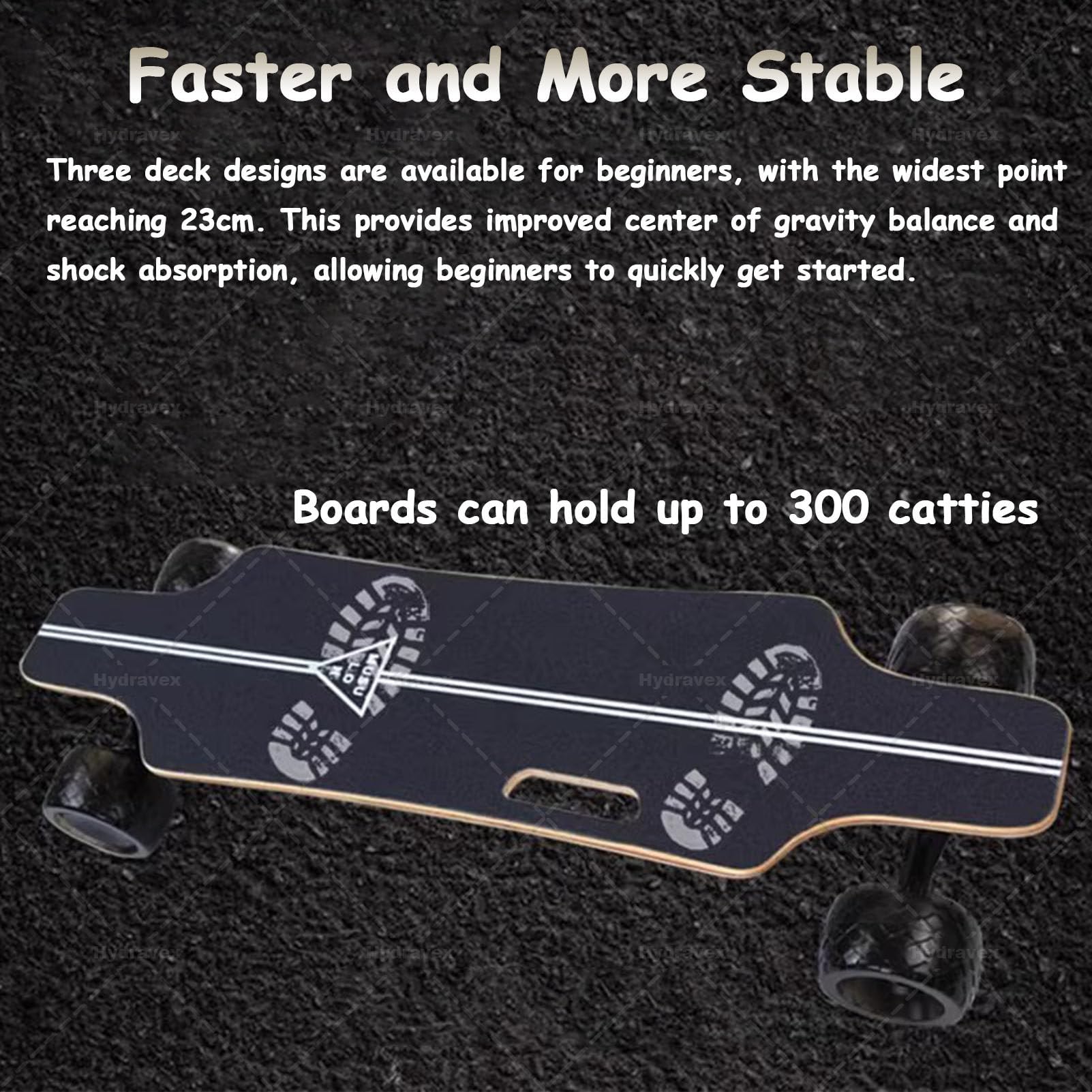 Elektryczna deskorolka z pilotem, kompletna deskorolka Cruiser Longboard dla dorosłych, łatwa w transporcie, łatwa w transporcie, z uchwytem, ​​zasięg 15 km, silniki w piaście 350 W C