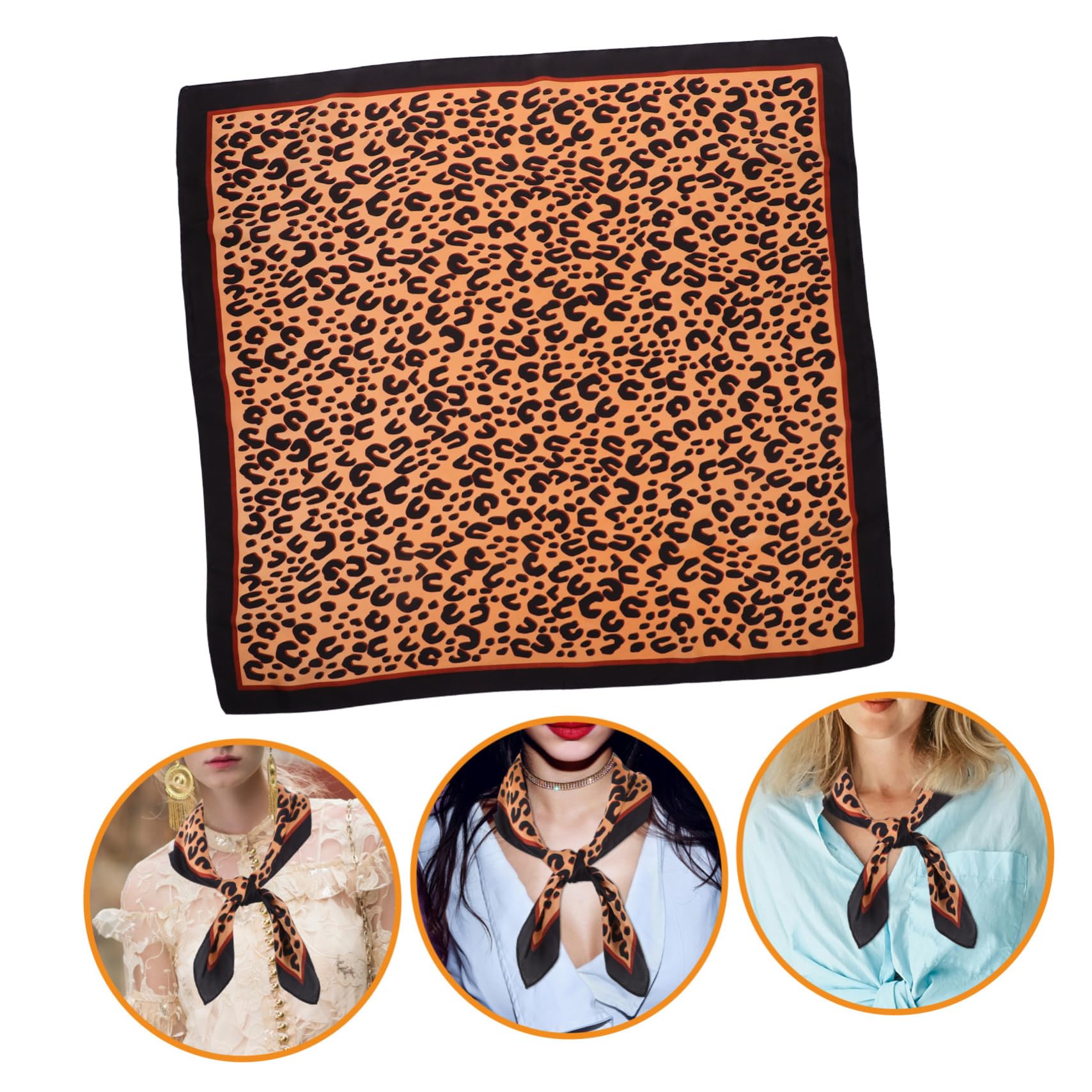 Holibanna 1pieza Bufanda De Leopardo Para Mujer Accesorio De Cabello Ligero y Multifuncional Para Uso Diario y Ocasiones Especiales