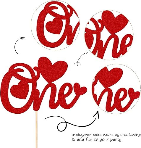 Miniatura 238 de Rsstarxi 36 Pack Happy Valentine's Day Cupcake Toppers Glitter Cupid Love Heart Lip Kiss Me Be Mine Cupcake Picks for Valentine's Day Theme Wedding