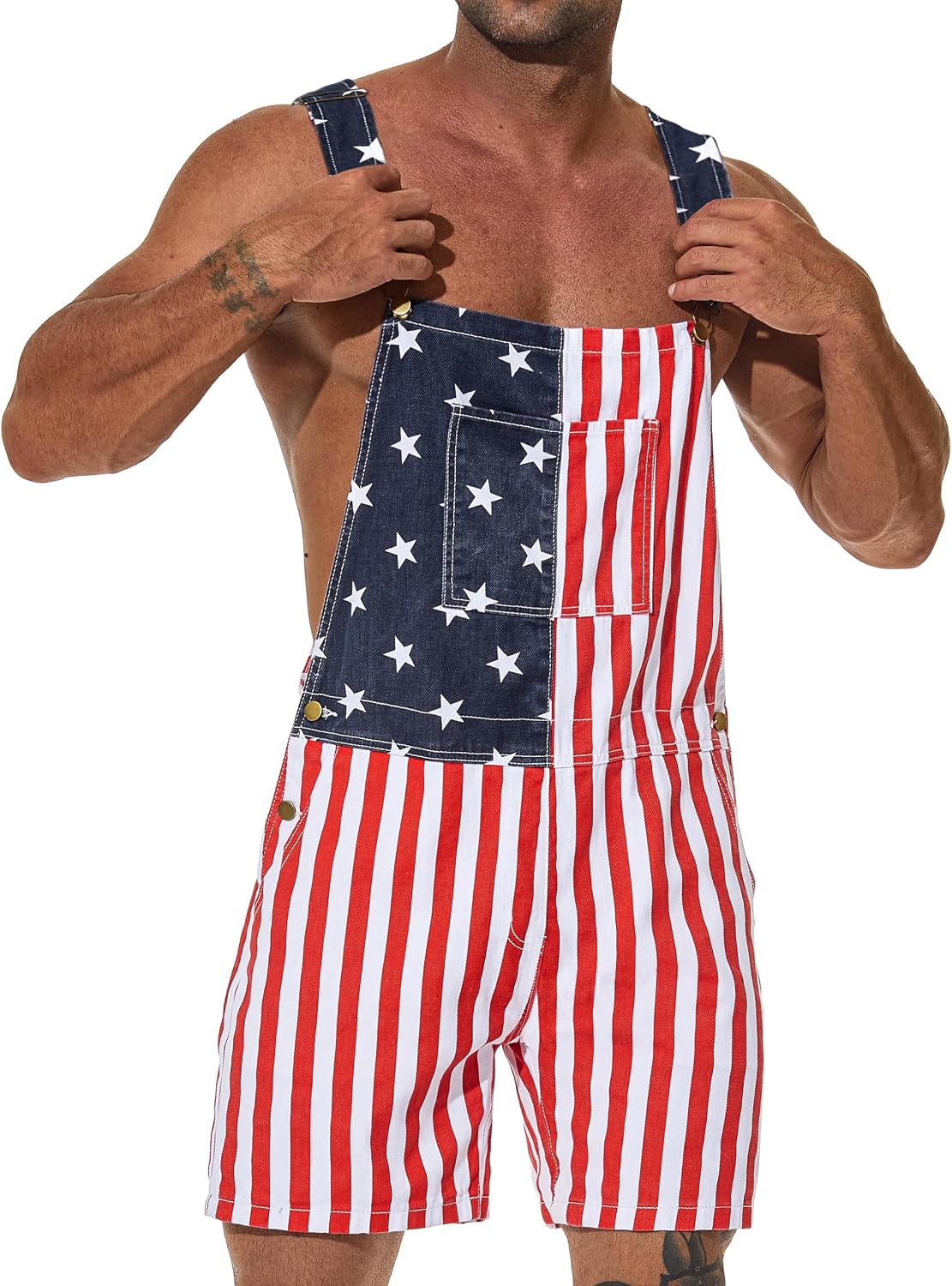 Coveralls for Men Bibs Overalls Festival Jumpsuits Shorts Romper
