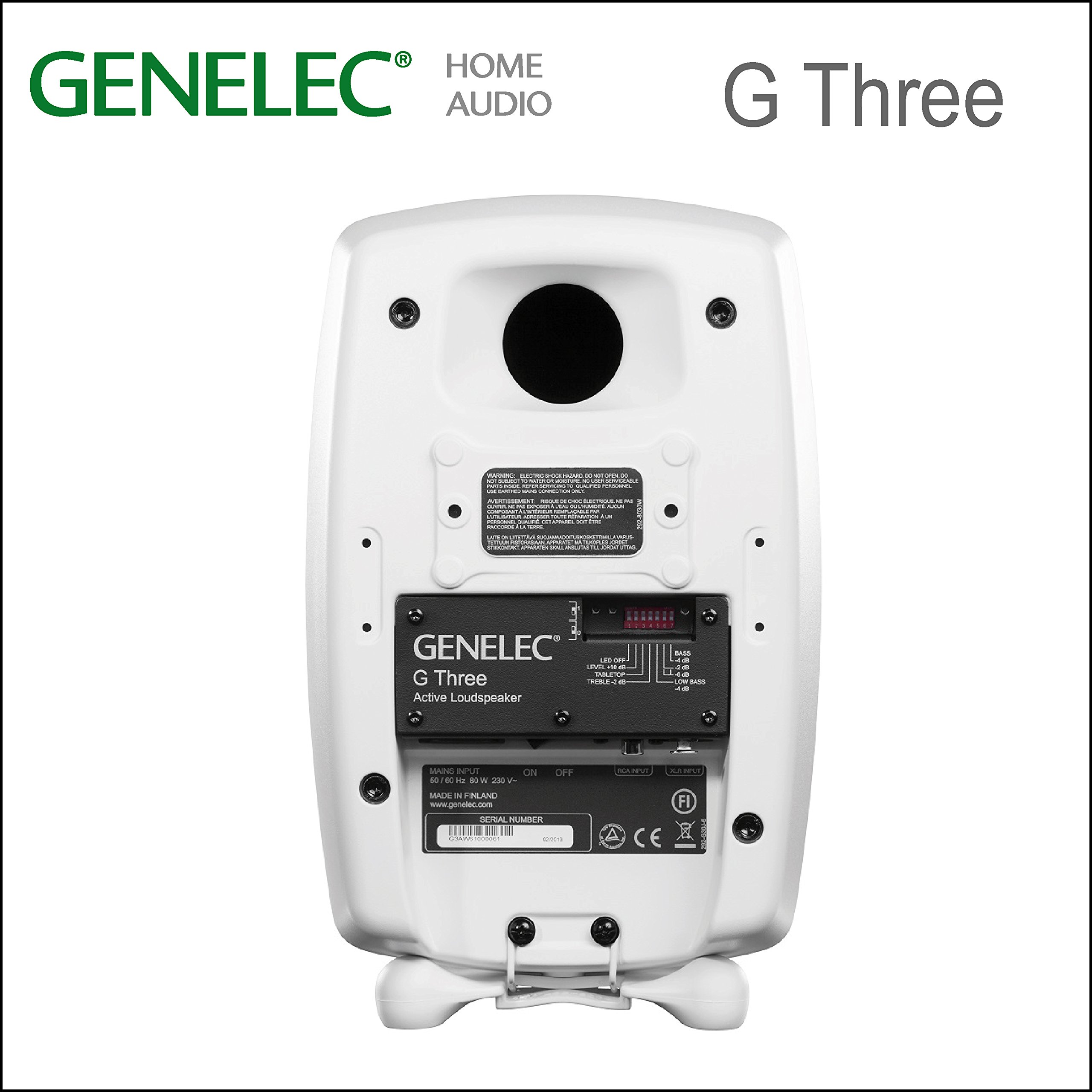 Amazon | GENELEC アクティブスピーカー G Three ホワイト 【国内正規