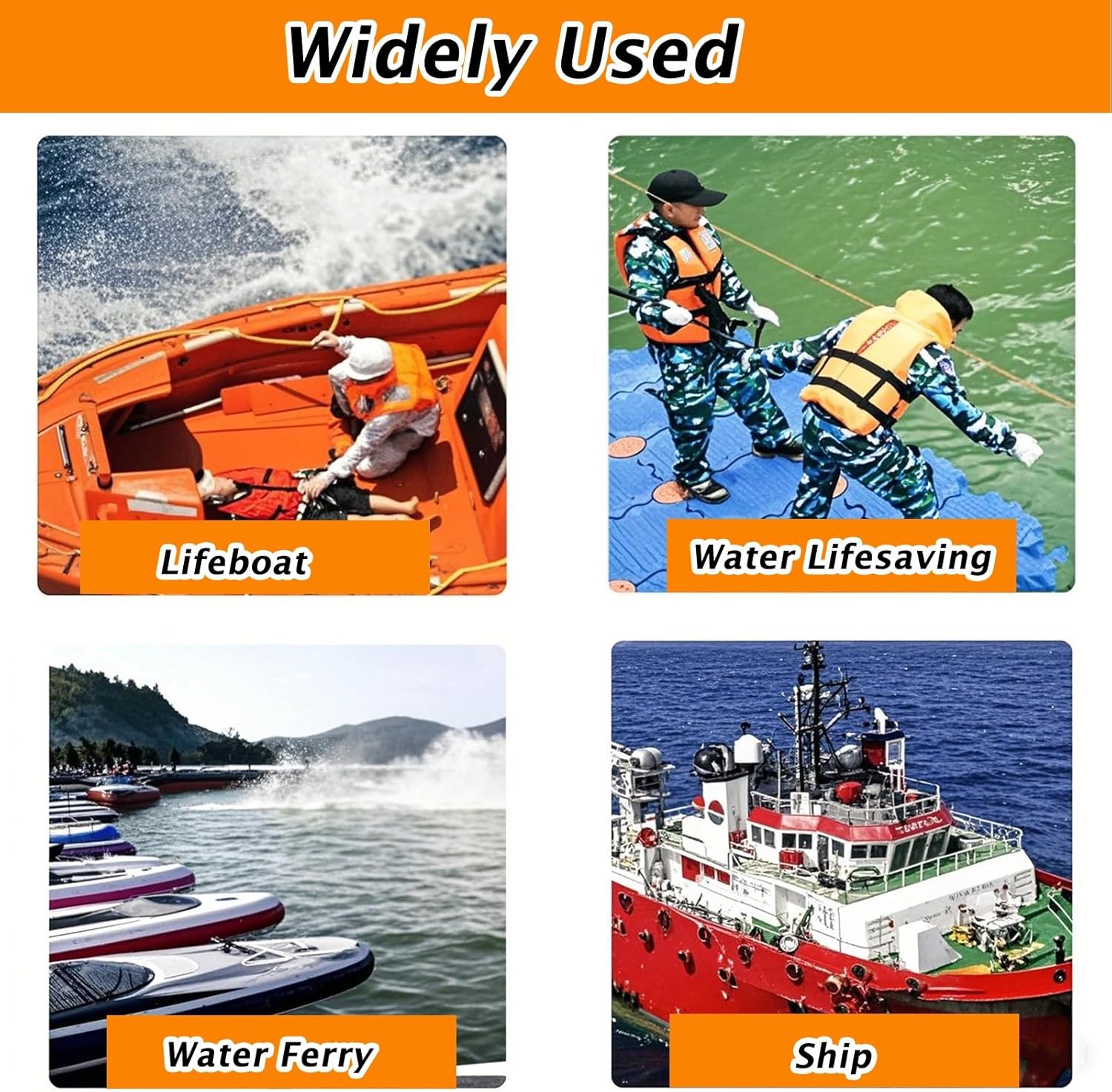 Emergency Rescue Disc - Portable Throwable Flotation Device, 331 LBS Load, Easy Grip Orange Frisbee for Water Safety, Ideal for Lakes, Beaches & Yachts - 3 Pack